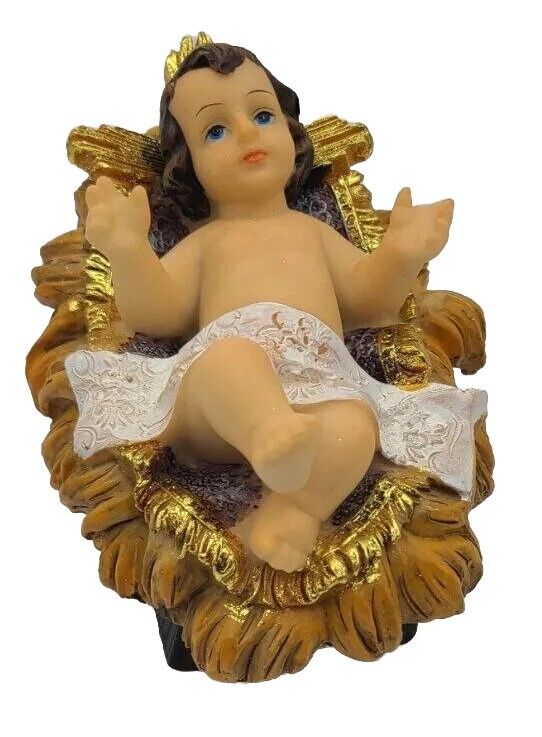 Baby Jesus Manger 5 Inch Figure Nino Jesus  Christmas Religious Gift
