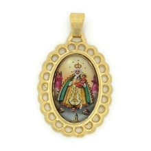 Virgen de Regla Medal Catholic Religious Gold Plated Pendant Necklace Yemaya 