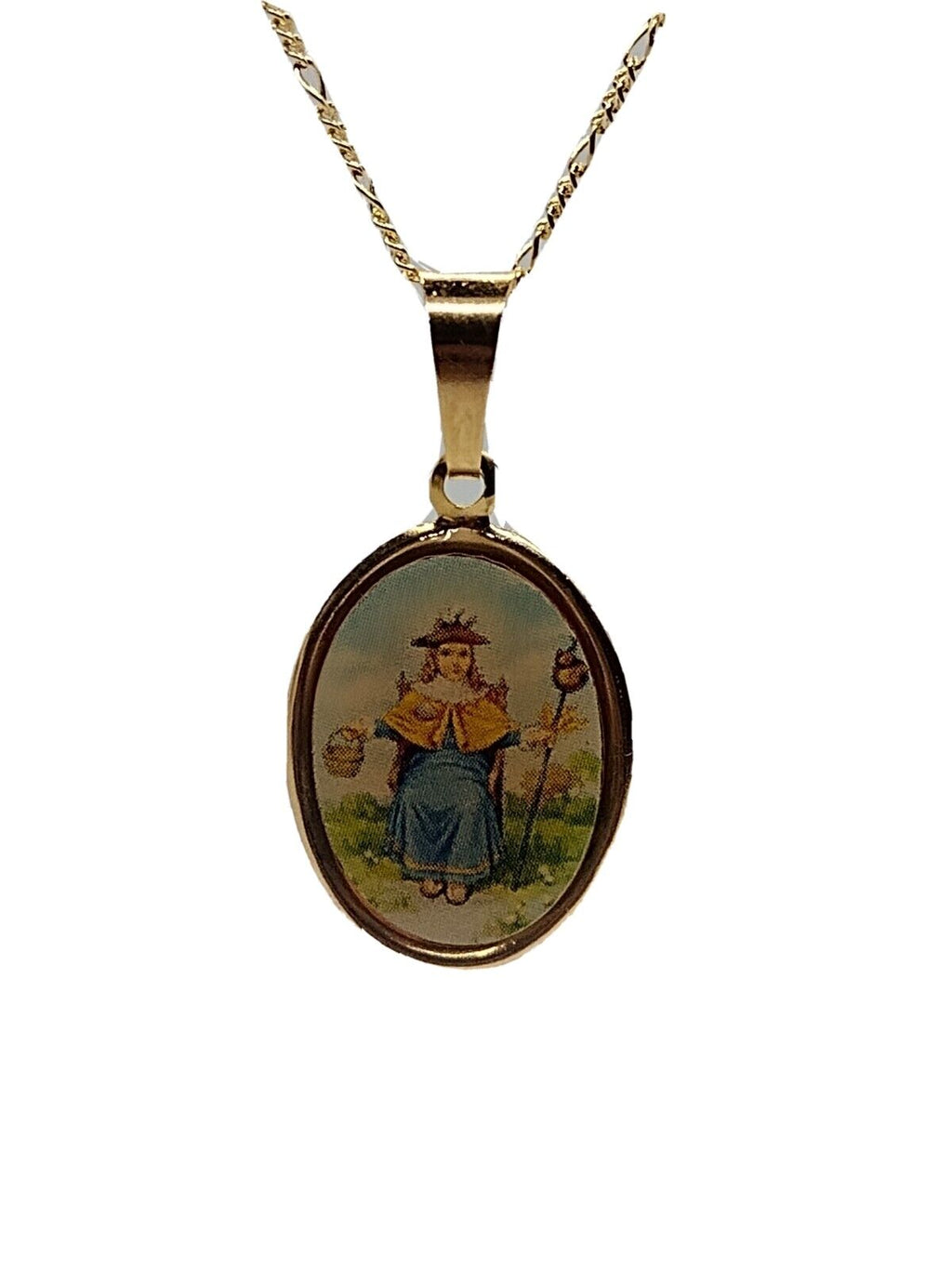 Santo Niño de Atocha Pendant 18k Gold Plated with 20 inch Chain Jesus child