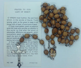 Our lady of Mercy Rosary Olive wood Jerusalem virgen de La Mercedes Rosario