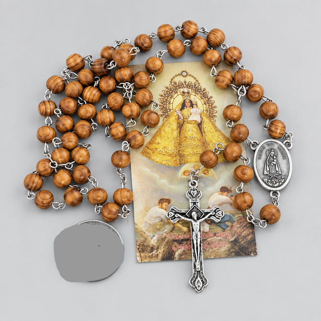 Caridad del Cobre Rosario madera de Jerusalen olive wood rosary JERUSALEM CUBA