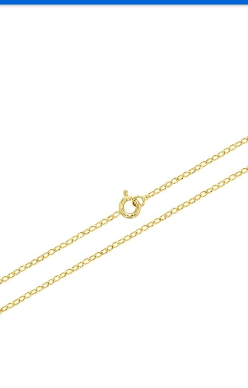 Saint Lucy Eye Pendant 18k Gold Plated with 20" chain Santa Lucia Charm blue New