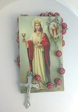 St Barbara Rosary Red Catholic Necklace Santa Barbara Rosario Saint chungo