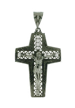  Rohdium Plated Cross Crucifix Religious JESUS  Pendant Charm Protection