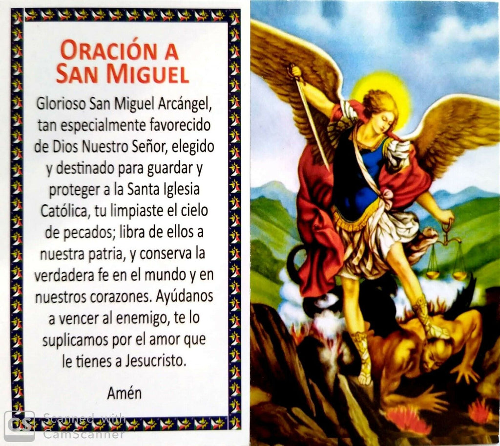 Saint St.Michael Archangel White Rosary San Miguel arcángel Necklace Protection