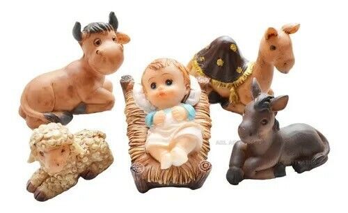 Christmas Nativity Set Scene Baby-face Figures Figurines Baby Jesus 12 PIECE 