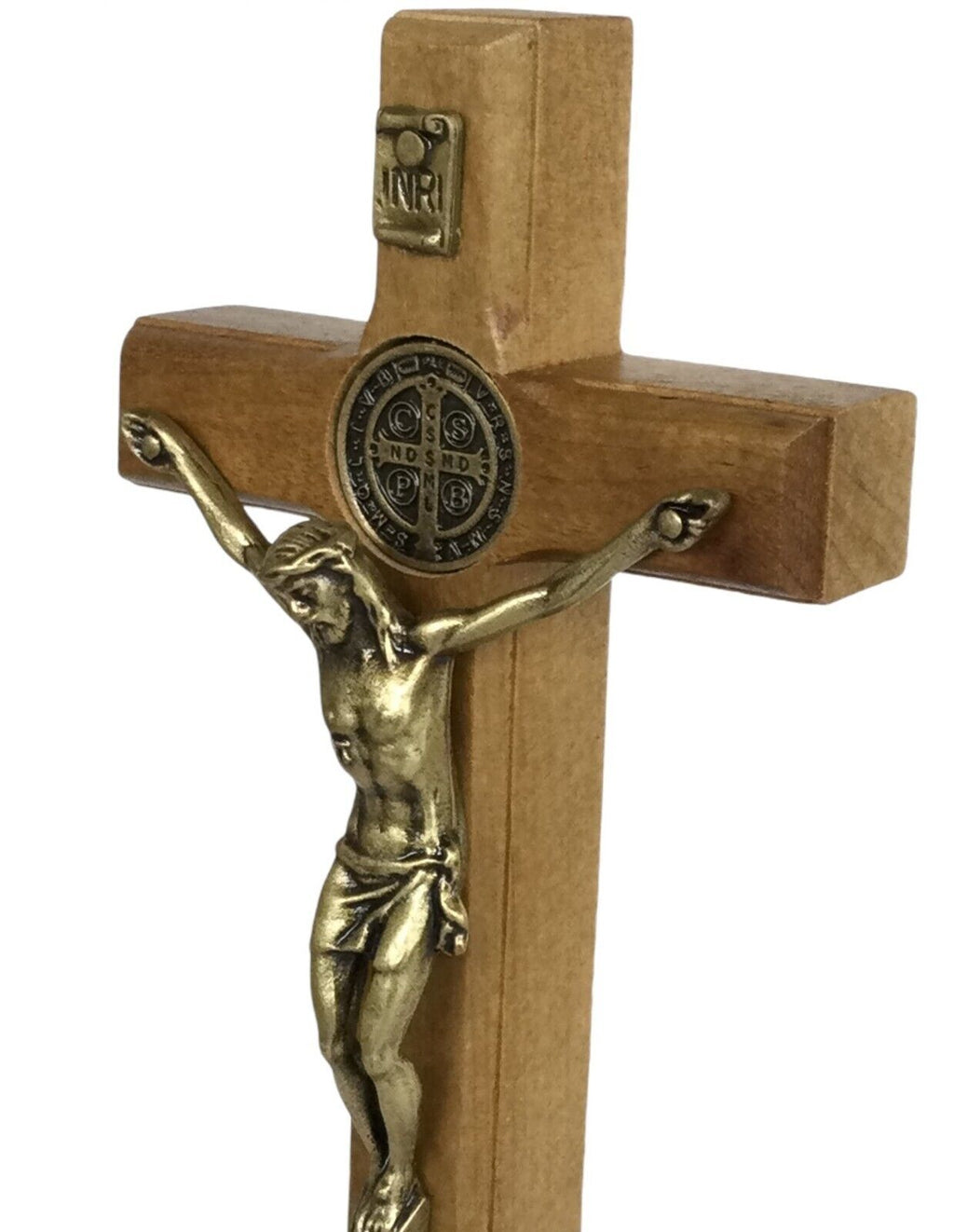 5.5" Wood Standing Table Wall Cross Crucifix Home Altar Shrine  Catholic Benito 