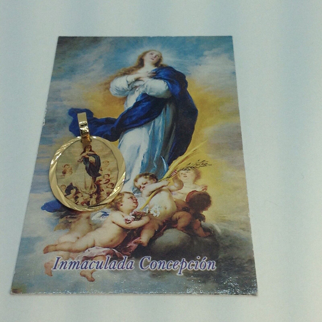 Immaculate Conception - Purisima Concepcion De Maria Medal 14k Gold Plated 