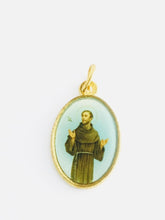 3 Gold Toned Image Catholic Saint Francis Medal Pendant, 1 Inch San Francisco