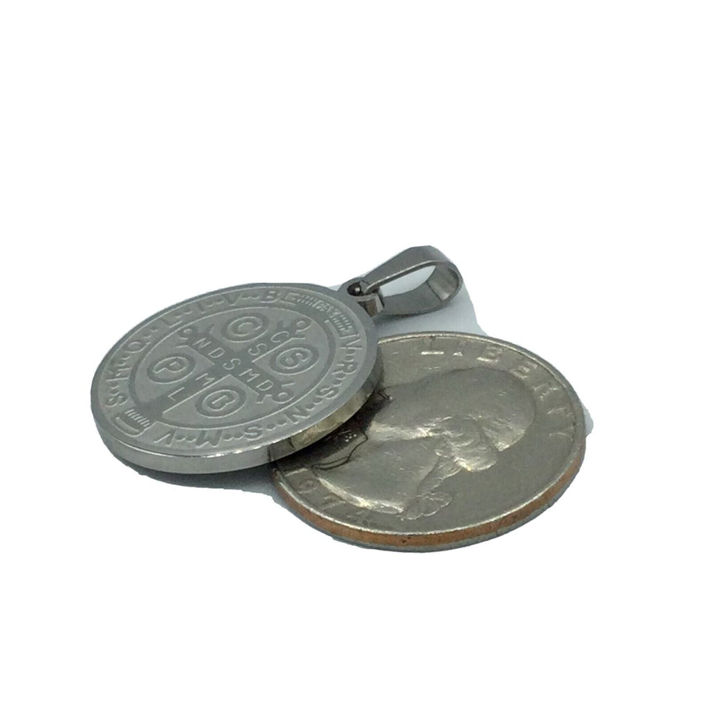 Medalla de San Benito Saint St. Benedict Medallion Medal Pendant chain Necklace