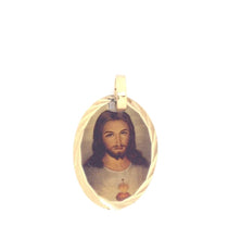Sacred Heart of JESUS Sagrado Corazon de Jesus 14k Gold Plated Medal with 20 in