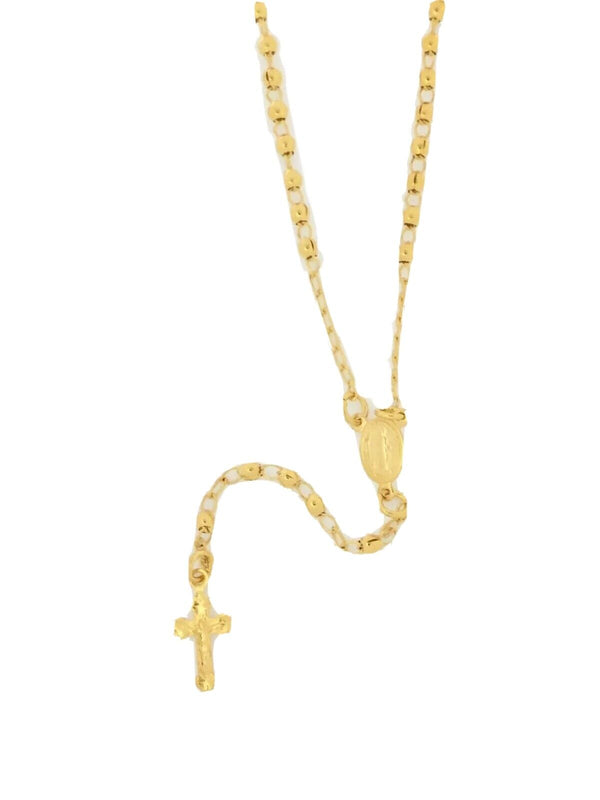 Virgen Milagrosa Rosario 18k Gold Plated Virgin Mary Rosary Necklace Cross 18"