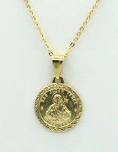 14K Gold Plated Saint Jude Necklace Pendant + Chain. San Judas Oro laminado 