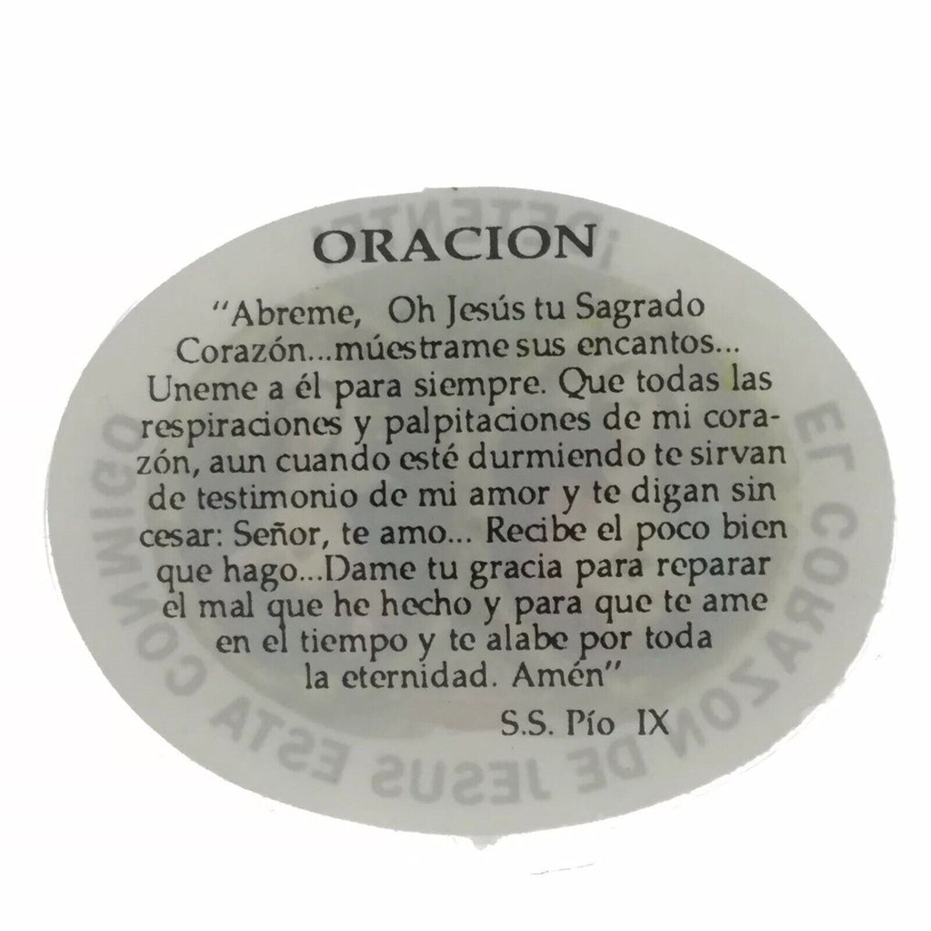 2XSACRED HEART OF JESUS , Mary DETENTE corazón de Jesús María laminated  Healing