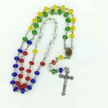 Missionary Rosary Cross Catholic multi-color Jerusalem soil Tierra Santa Cruz 