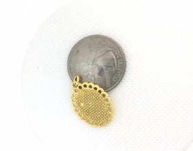 San Lazaro-Medal-10K Gold Plated Medalla Pendant -Babalu Aye Catholic St lazarus