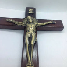 St.Benedict Medal Crucifix Jesus Wood Cross Cruz de San Benito Protection 8.5”