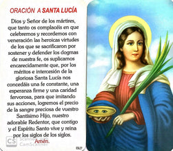 Catholic Rosary Necklace Olive Wood St.Lucy Jerusalem Santa Lucia Rosario