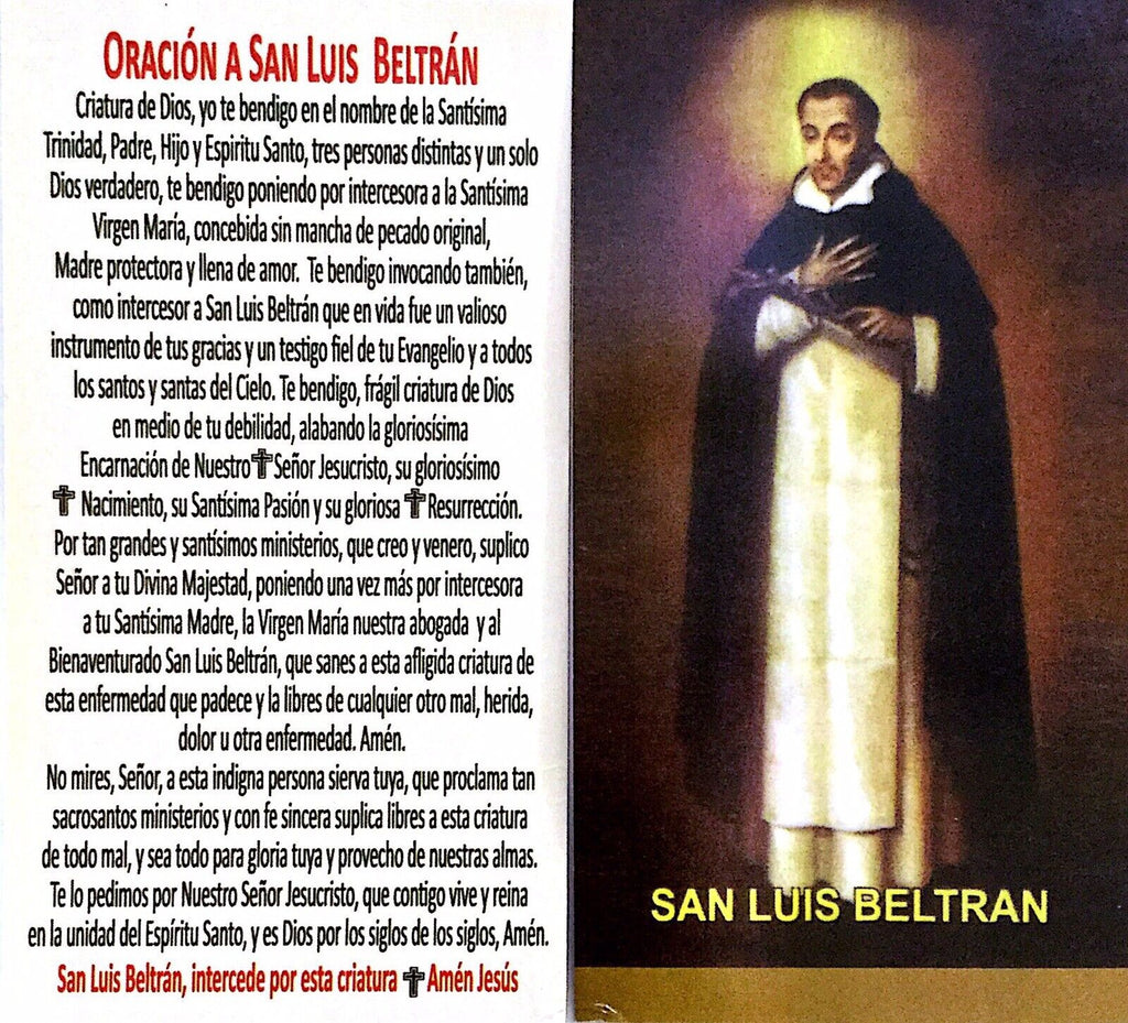 San Luis Beltran Medal 18K Gold Plated With 20 Inch Chain Baby Protection CUBA