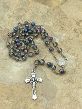 Saint Benedict Blue Catholic  Rosary Necklace San Benito Rosario Oración Prayer