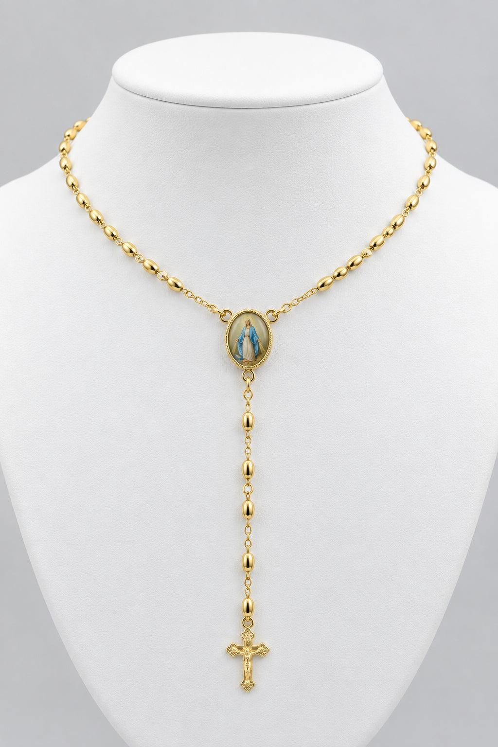 Caridad del Cobre Rosary Necklace 18 Inch - Yoruba Rosario lady of Charity 