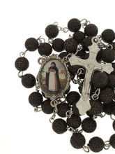  Black Rosary San Luis Beltrán Catholic Necklace Children Protection Prayer 