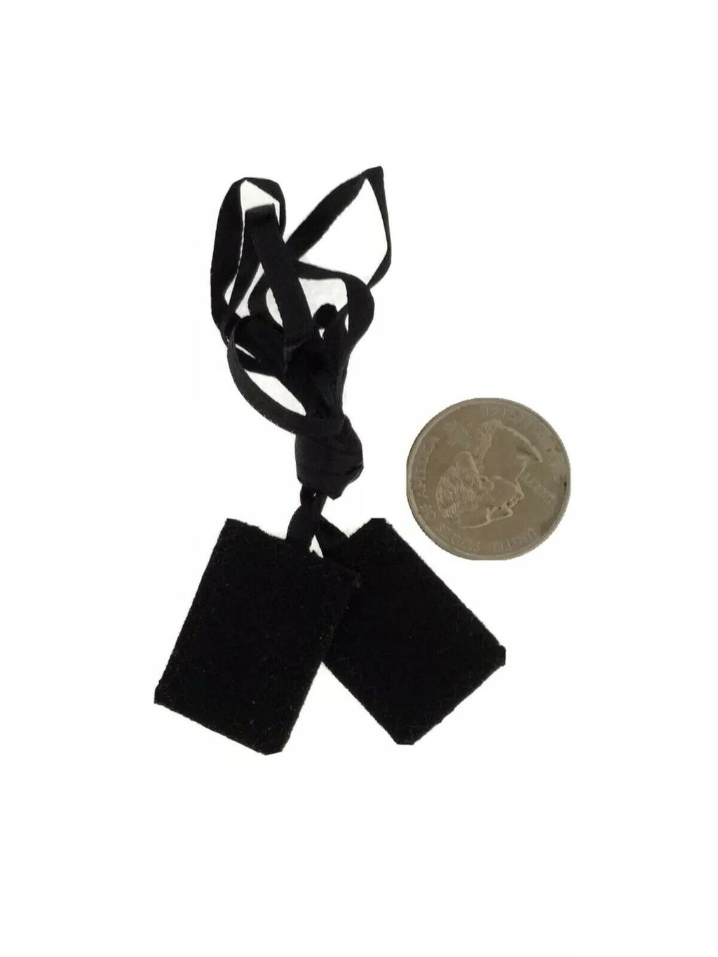 St.Saint Benedict Medal Brown Cloth Scapular Necklace escapulario de San Benito