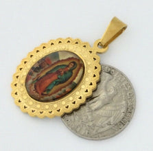 Our Lady of Guadalupe Devotion Medal Pendant Necklace Stainless steel Mexico