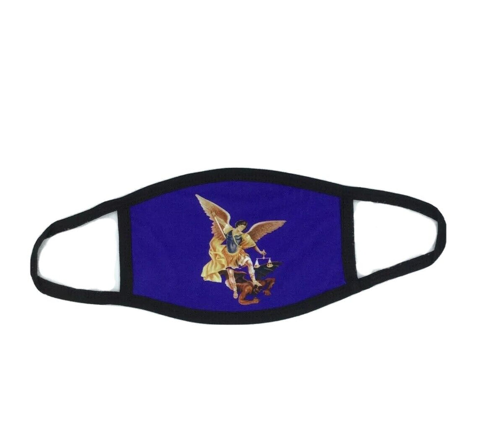 Saint Michael the Archangel Angel Catholic Face Mask Cover San Miguel Arcángel