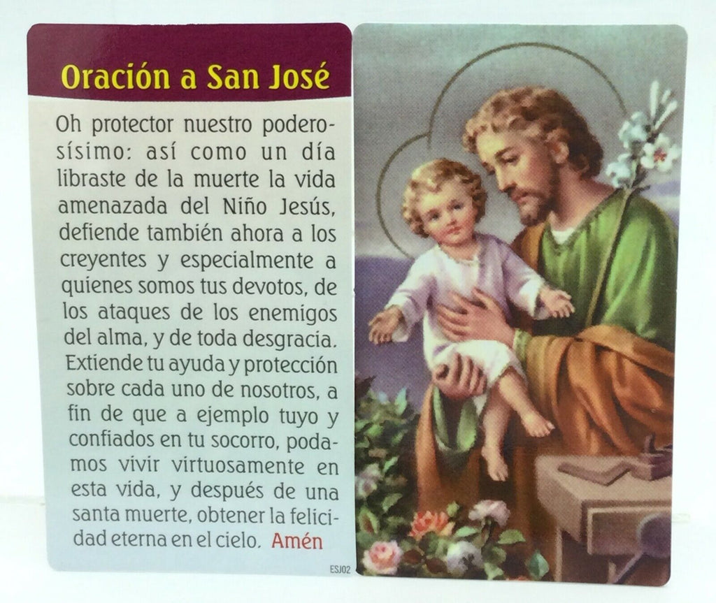 Rosary St Joseph Olive Wood Catholic Prayer Cards San Jose Rosario Catholic Gift