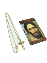 14k Yellow Gold Plated Jesus Cross Religious Pendant 19