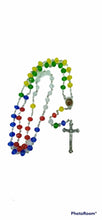 Missionary Rosary Cross Catholic multi-color Jerusalem soil Tierra Santa Cruz 