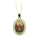 Virgen de Regla Medal Catholic Religious Gold Plated Pendant Necklace Yemaya 