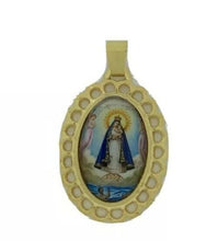 Caridad del Cobre Medal Catholic Religious Gold Plated Pendant Necklace Cruz