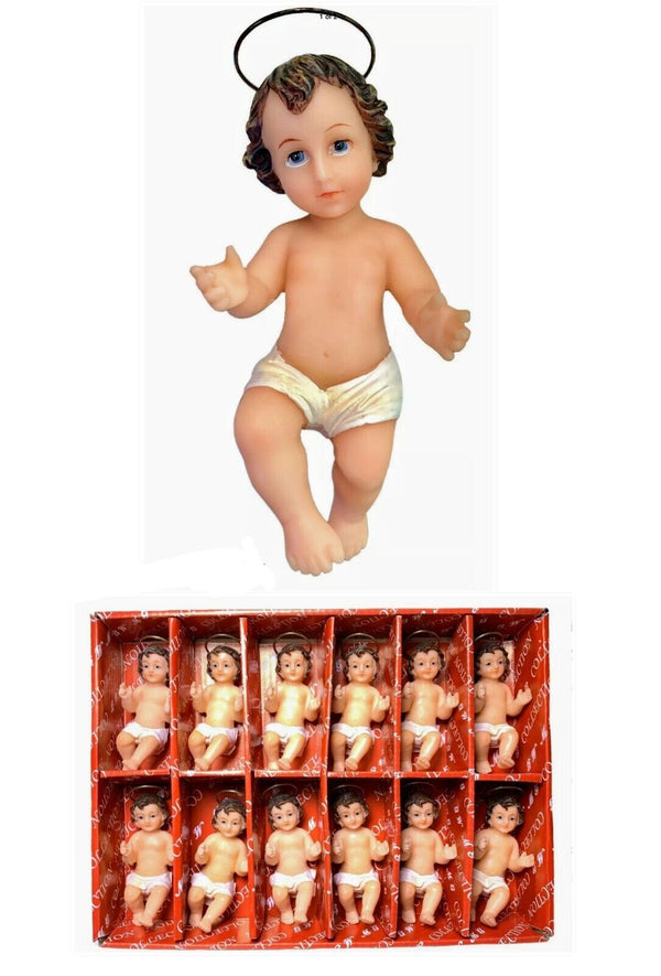 3" Baby Jesus Statue Christmas Figurine, Niño Jesús 12 Pcs Nativity Set [2807-4]
