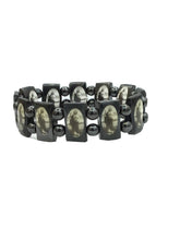 Saint Jude Hematite Devotional Saints Bracelet black beads Stretch Health ENERGY