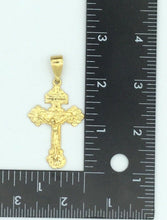 18K Yellow Gold Plated Cross Crucifix Religious JESUS  Pendant Charm Protection