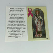 CATHOLIC RELIGIOUS  ST SAINT AGATHA Pink ROSARY Medal FOR BREAST CANCER