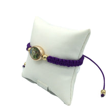 St.Saint Lazarus Bracelet San Lázaro Pulsera Morada Oval Purple Babalú-Ayé 
