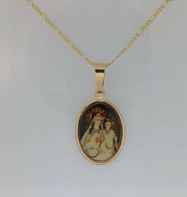 14KT Gold Filled Virgen de La Mercedes Medal Pendant, 3/4