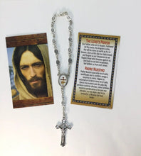 Jesus Fish Car ROSARY metallic St. Benedict medal cross Emmaus San Benito medal