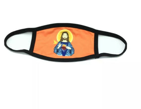 Handmade Face kids Mask Cover Heart of JESUS Covering washable 100% cotton