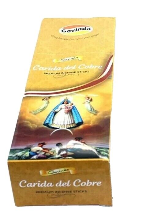 Govinda Incense Caridad Del Cobre 120 Incense Sticks,Masala Coated Incense Oshún