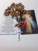 Divine Mercy Rosary olive wood Jerusalem Divina Misericordia Rosario de madera