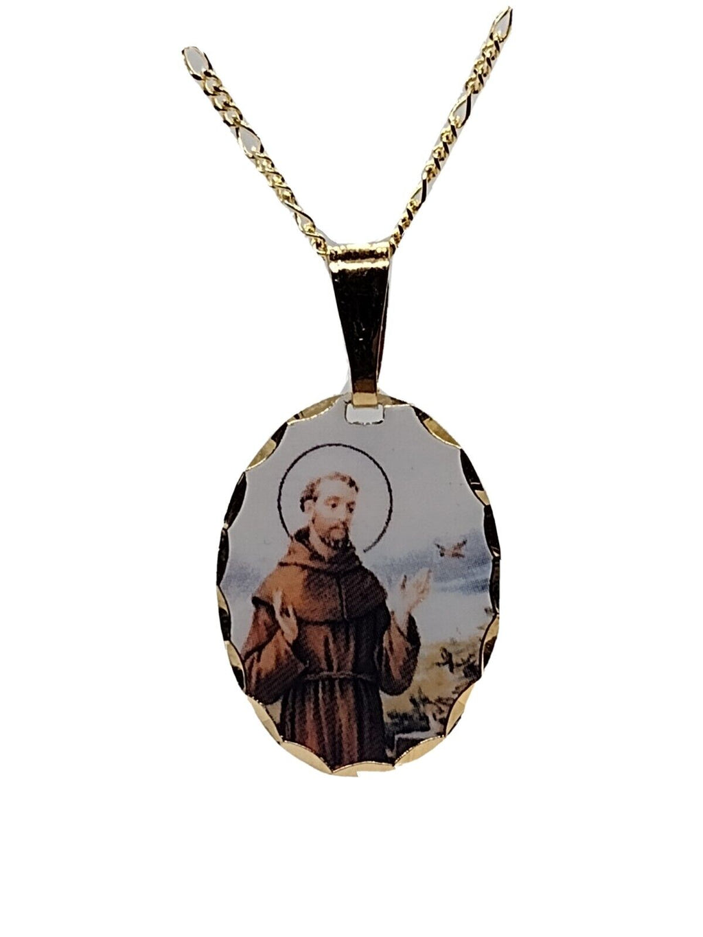 San Francisco De Assis Medal - St. Francis Assisi Medal with 20 inch Chain
