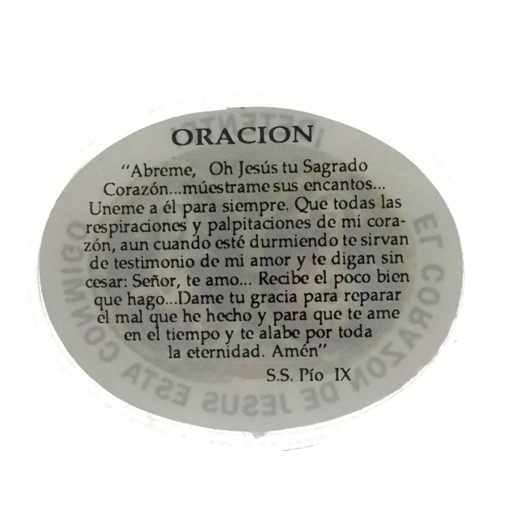 2XSACRED HEART OF JESUS , Mary DETENTE corazón de Jesús María laminated  Healing