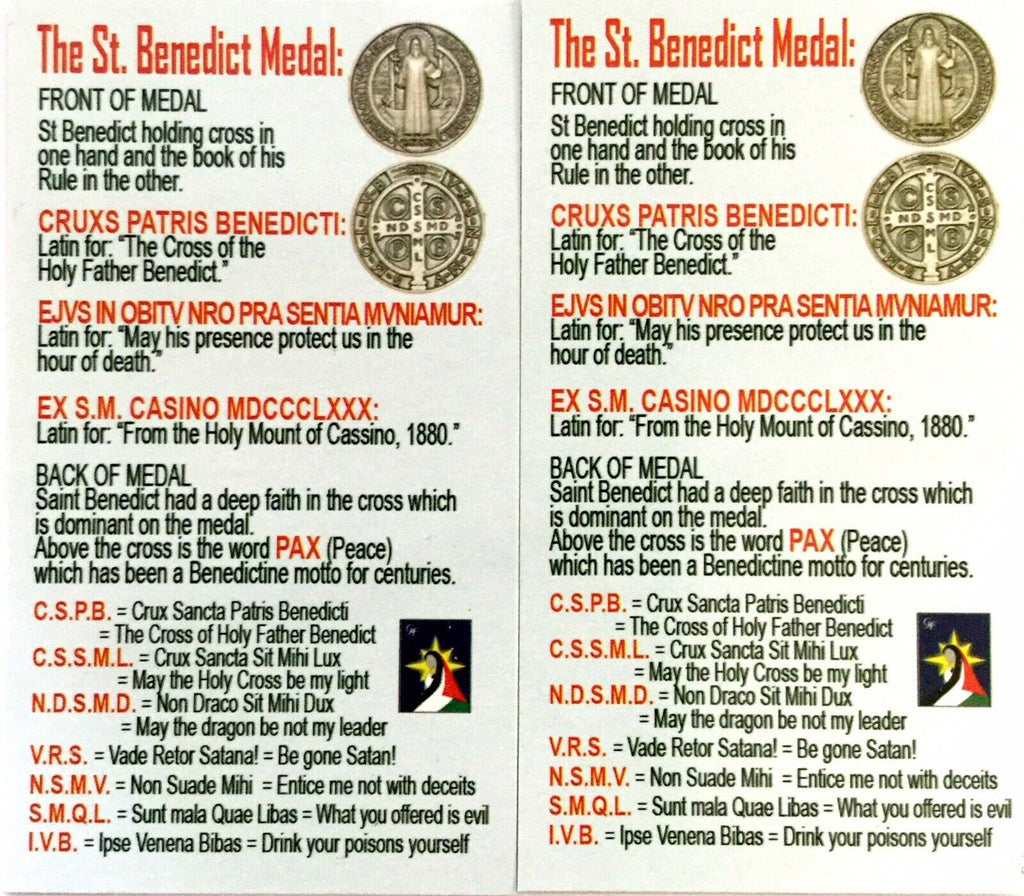 St.Benedict Medal Crucifix Jesus Wood Cross Cruz de San Benito Protection 8.5”