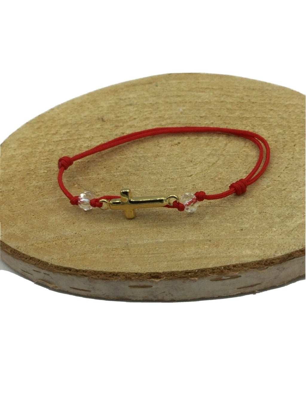 Adjustable Sliding Knot Bracelet Red cord Metal Jesus Cross Cord Pulsera Roja 