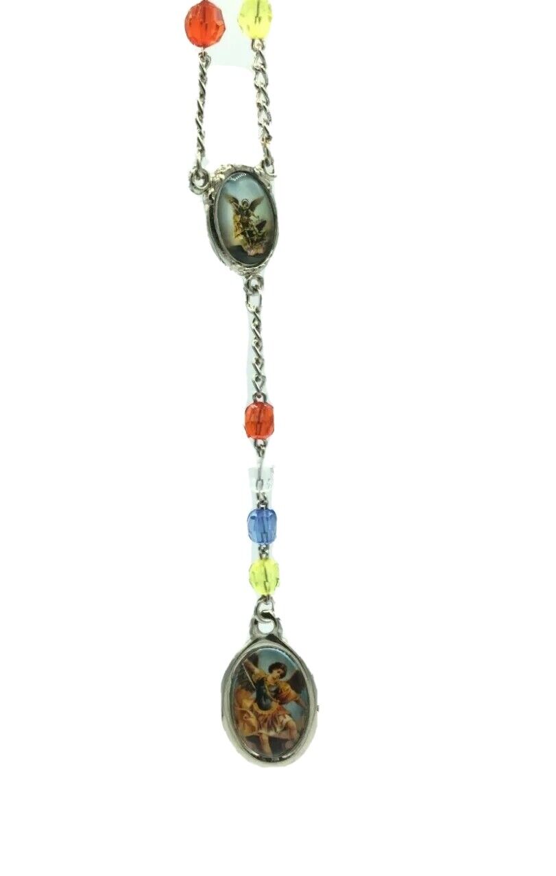 SAINT MICHAEL Rosary Chaplet Necklace beads Coronilla de San Miguel Arcángel