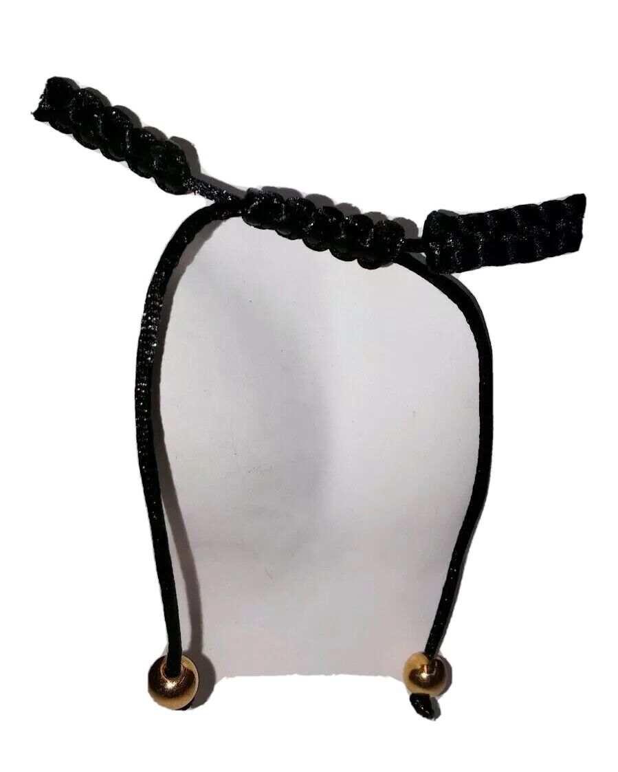  St. Santa Barbara Pulsera negra /Saint Barbara Black bracelet adjustable 
